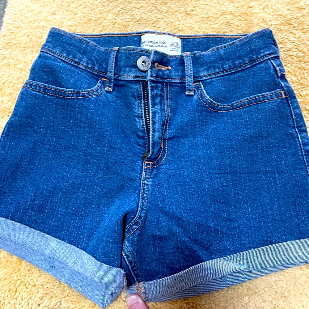 Abercrombie Kids Dark Blue Jean Shorts